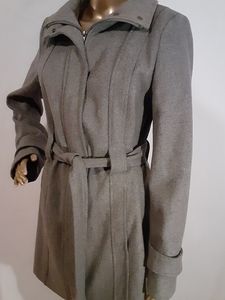 Calvin Klein Wool Winter Belted Trench Jacket Coat